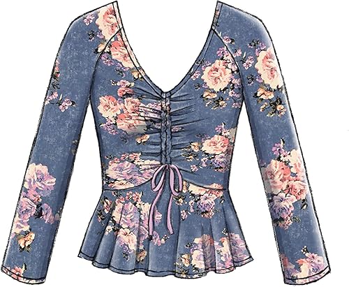 Miniatura 8 de McCall Pattern Company McCalls M7812 - Patrones de costura para mujer con cuello en V tallas 4 a 14 tallas XS a S M color blanco