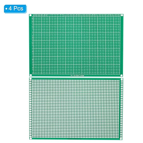 Miniatura 3 de PATIKIL Circuito de placa PCB de 5.9 x 3.9 pulgadas, 4 placas de soldadura de prototipo Perfboard para soldadura de bricolaje y placas de circuito