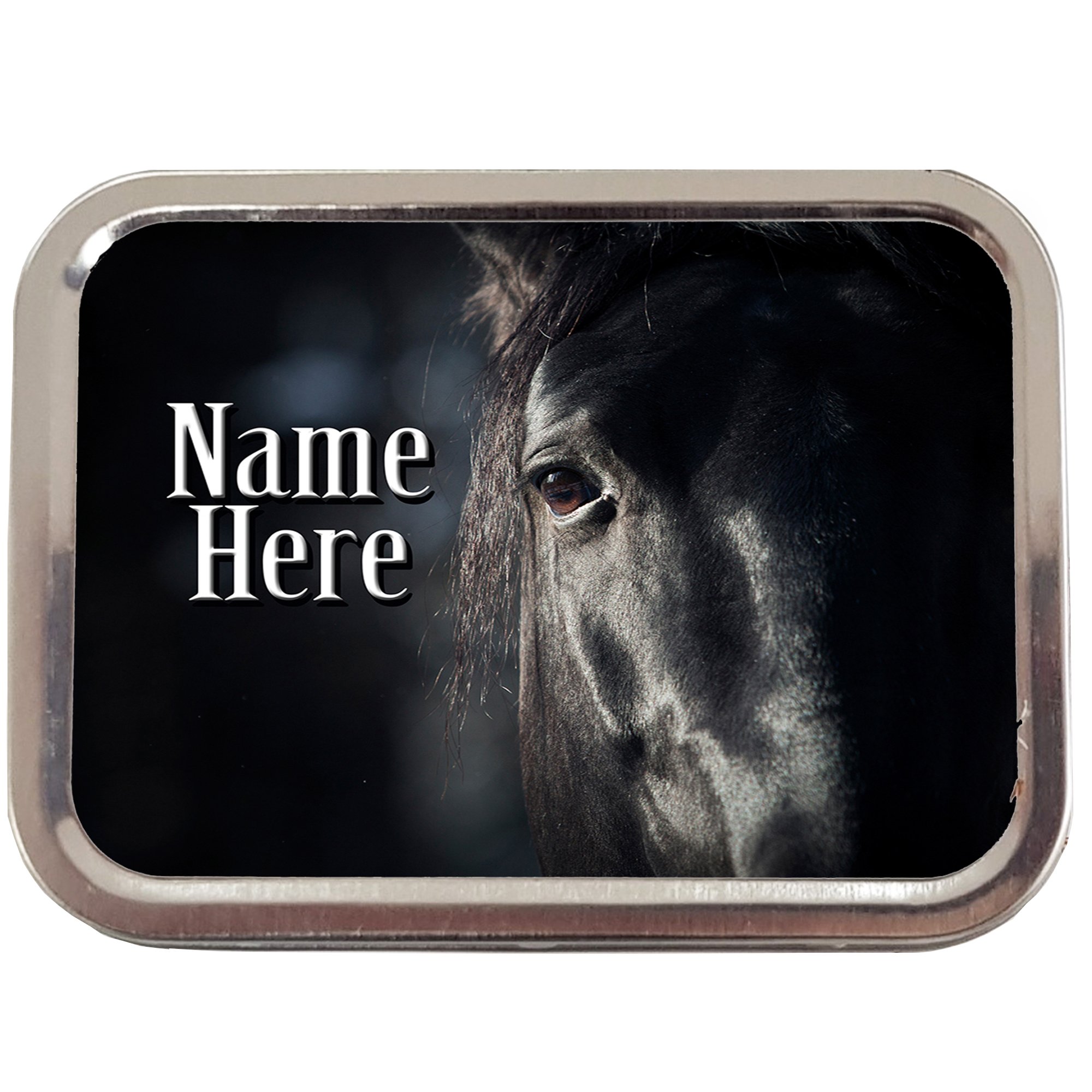 Personalised Black Beauty Horse Dp38 2oz Tobacco Tin | Baccy Storage | Pill Box | Cigarette Rolling Stash Can