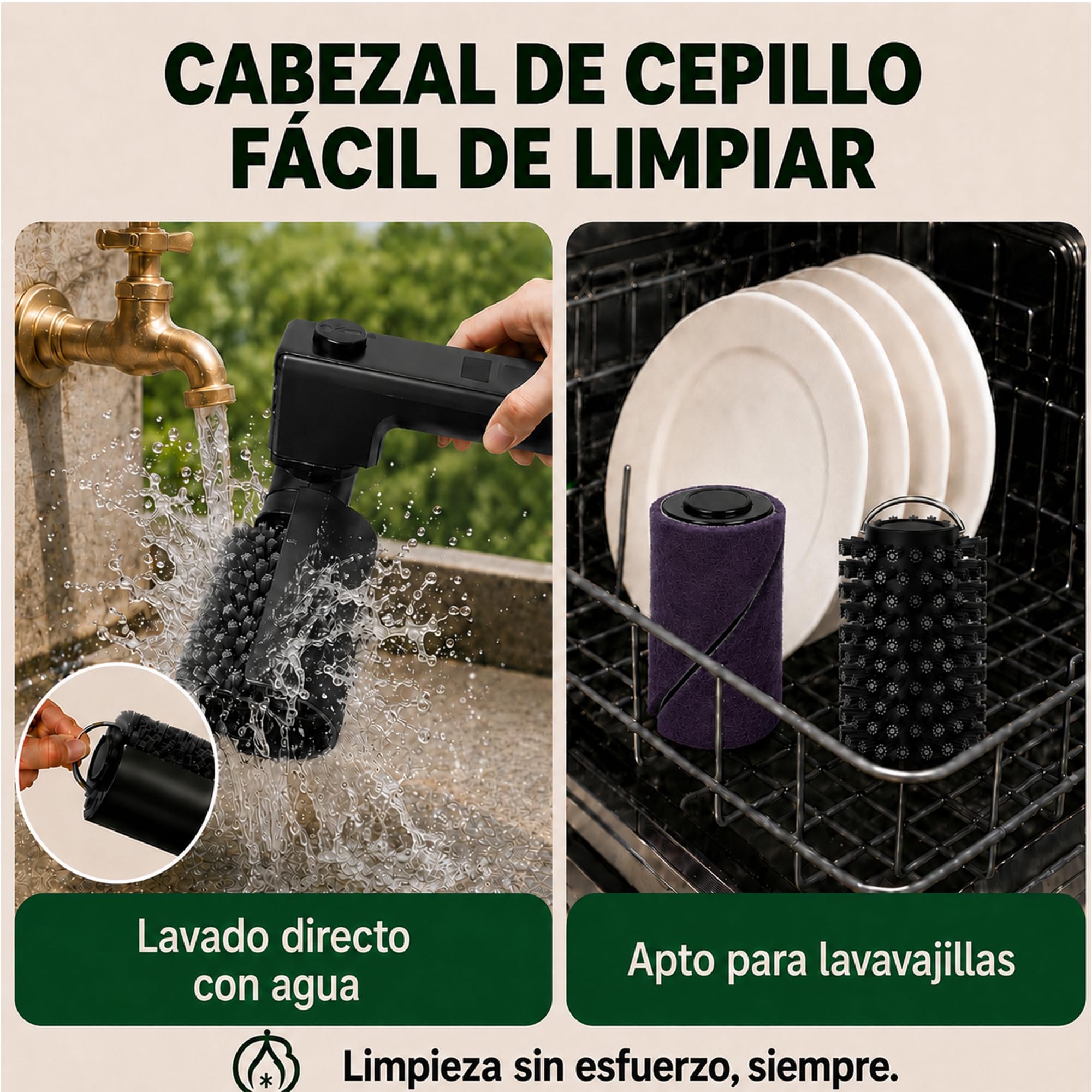 Cepillo Eléctrico para Barbacoa Inalámbrico 270° Ajustable 120 Min | Limpiador de Parrilla Recargable USB-C, Cabezal Cepillo de Acero Inox y de Pulido, 3 Velocidades, para Acampadas y Barbacoas