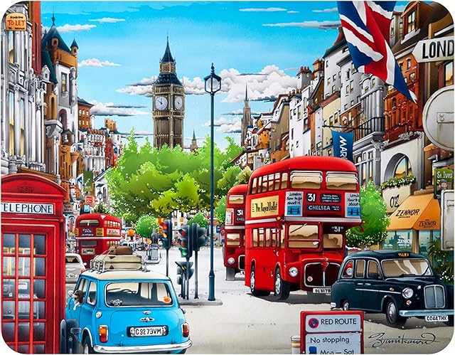 3D LiveLife Magnet - London Street Scene from Deluxebase. Lenticular 3D London Fridge Magnet. Magnetic decor for kids and adults with artwork licensed from renowned artist, Hiro Yuki Hani
