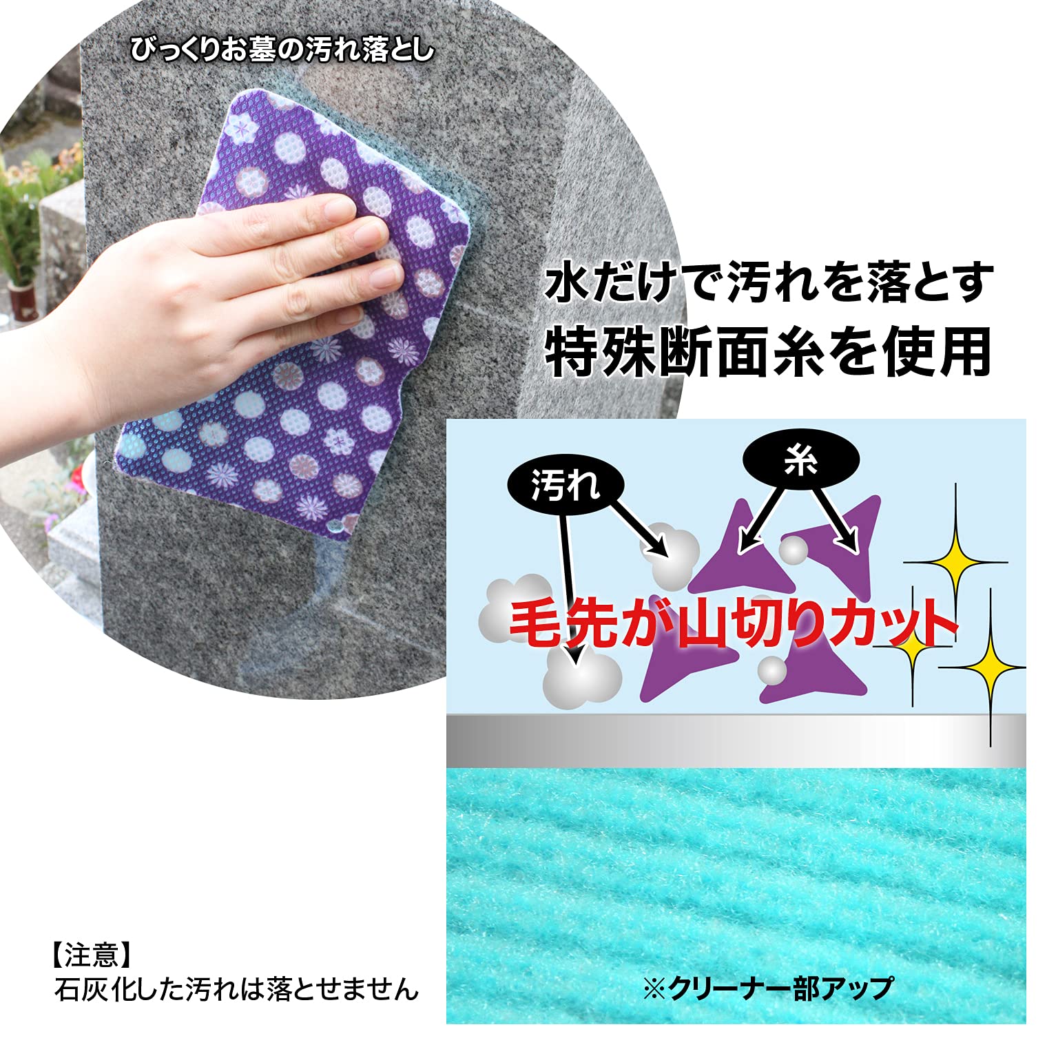 天然素材　掃除道具を持つ老人の彫刻 約15cm Amazon｜サンベルム(Sanbelm) お墓 掃除道具 ブラシ 4点セット