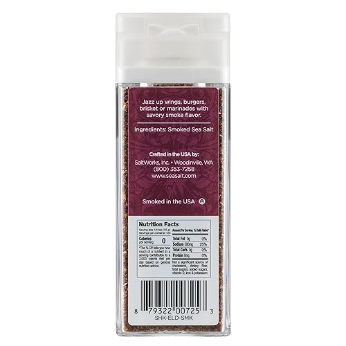 Miniatura 2 de Artisan Salt Company El Dorado Mesquite Sal marina ahumada, tarro agitador, 6.5 onzas