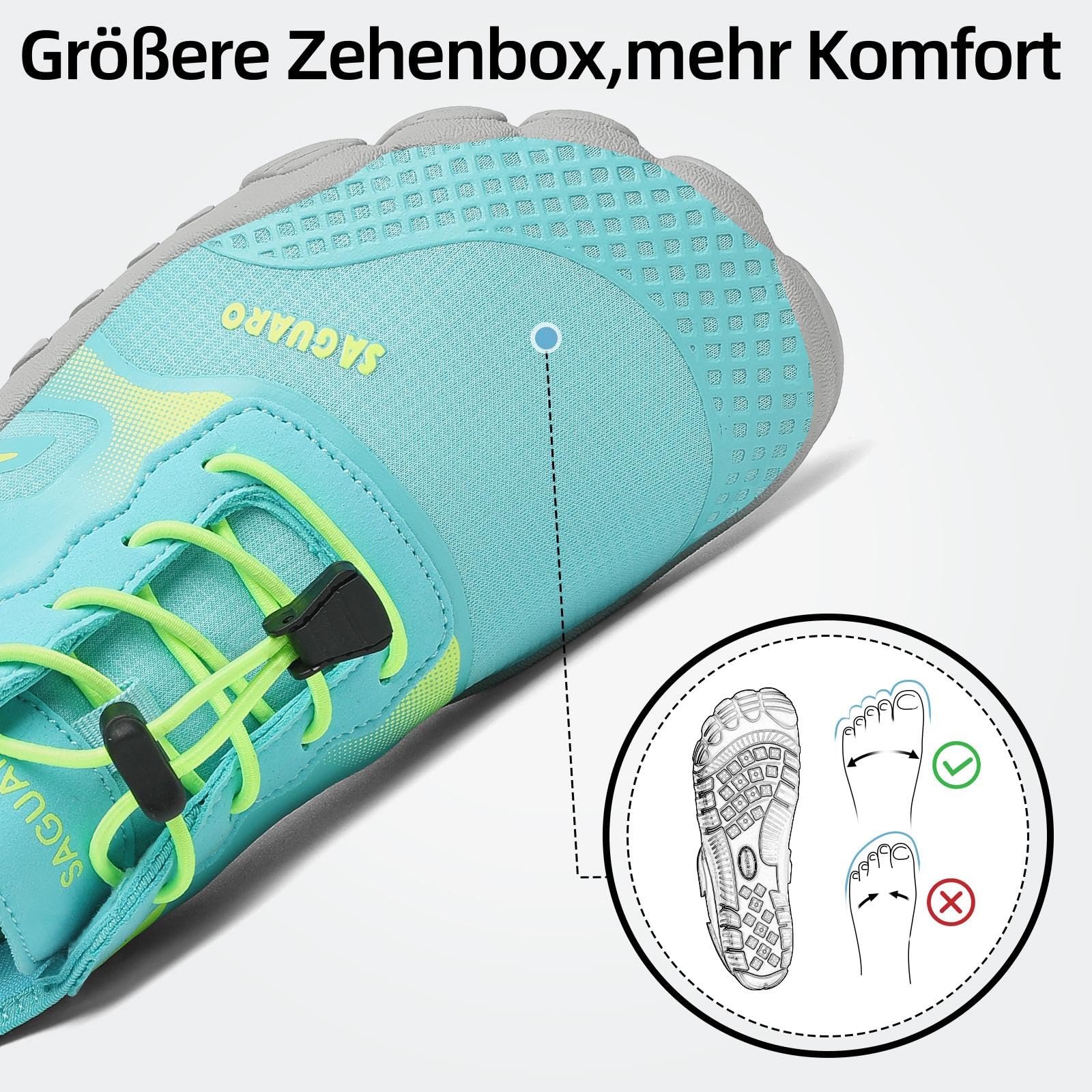 SAGUARO Uomo Scarpe Acquatiche Donna Pantofole da Spiaggia d'Acqua Bagno Scarpa Asciugatura Rapida Antiscivolo