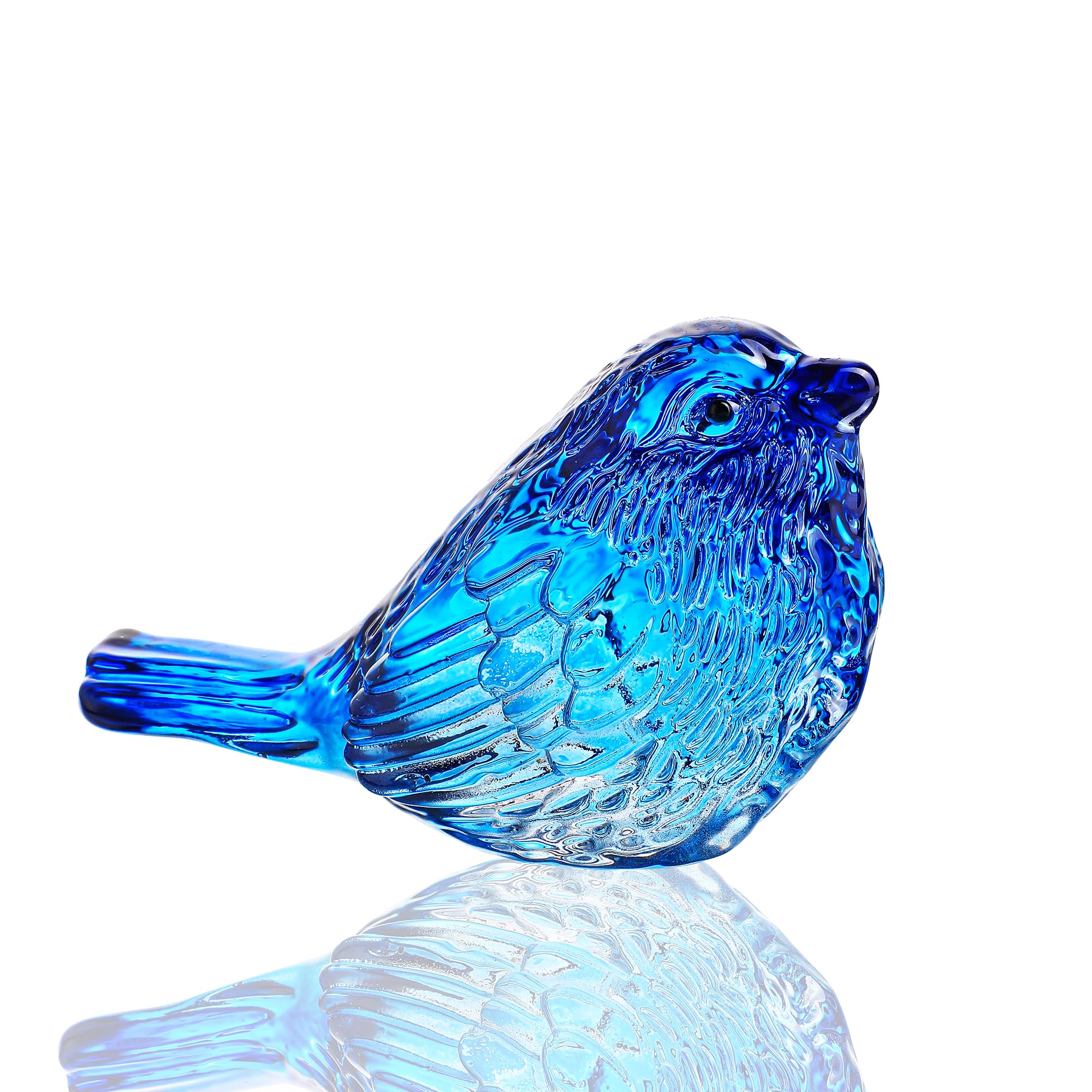 Amazon.co.jp: ブルーガラス 鳥 置物 クリスタル 動物 コレクター収集