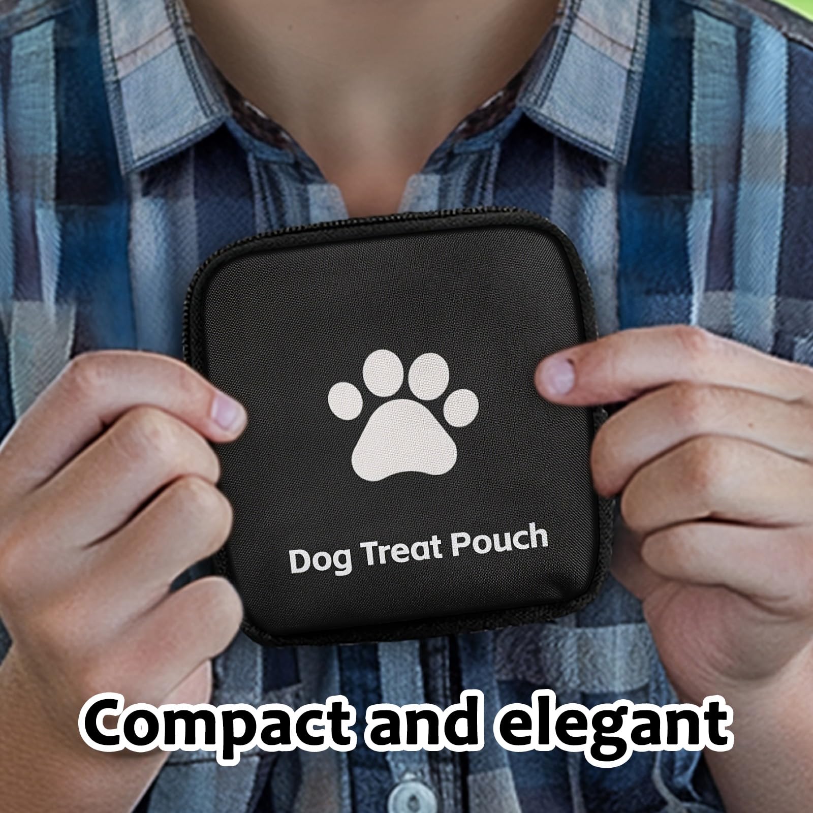2 Pezzi Porta Premietti per Cani Borsa, Borsa Addestramento Cane Porta Premietti per Cani con Cerniera e Moschettone, Portas Croccantini Cane, per Viaggi, Uso Esterno (Rosso, Nero)