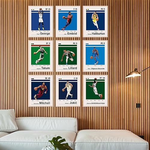Miniatura 4 de BigWig Prints Juego de pósteres de baloncesto para dormitorio de niños, pósteres de la NBA, arte de pared de baloncesto, póster de Giannis, póster
