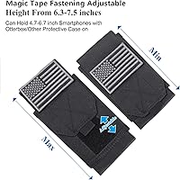 Vista 5 de Funda táctica negra Molle para teléfono celular, resistente al agua, para iPhone 11, 12, 13 Pro Max, Samsung S22, S21, S20, FE Note 20, A02S, menos