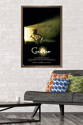 Vista 53 de Trends International Coraline - Be Careful One Sheet Wall Poster, 34L x 22.4W, Premium Poster & Clip Bundle
