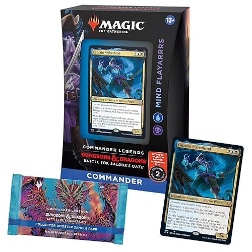 Magic: The Gathering Commander Legends: Battle for Baldur’s Gate Commander Deck – Mind Flayarrrs + Collector Booster Sample Pack