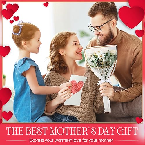 Miniatura 4 de Chivertion 200 Pcs Graduation Flower Bouquet Bags Flower Sleeves for Bouquets Rose Plastic Flower Wrapping Bags Floral Sleeves for Anniversary