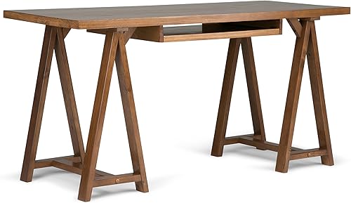 Caballete Simply Home de madera maciza Madera Sillín mediano café