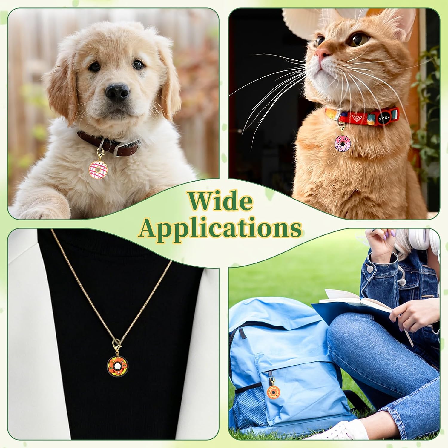 Dog Collar Charms Pendant with Lobster Clasp Clip-on Charms 20PCS image 5