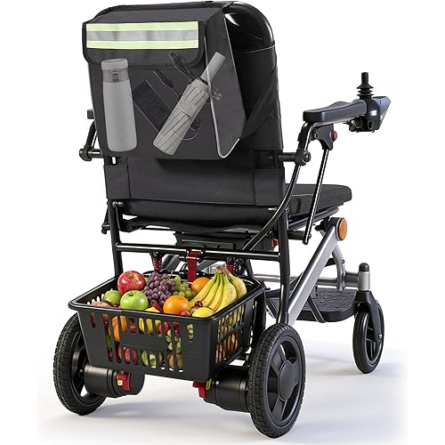 40LB Heavy Duty Electric Wheelchairs for Adults - 20" Wider Seat&25 Miles Range, Support 440 lb, Foldable Powered Wheelchair with Thickened Comfort Seat & Back Support Cushion, Black