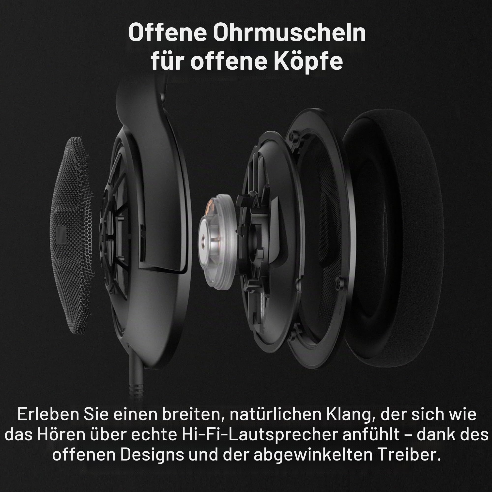 Sennheiser HD 560S, Offener Referenzkopfhörer für Audio-Enthusiasten, Over Ear, Schwarz