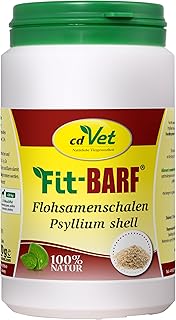 cdVet Naturprodukte Fit-BARF Flohsamenschalen 170 g - Hund&Katze - Ballaststoffe - für leichtfuttrige Hunde - als Sättigungsbeilage - Erhöhung des Kotvolumens - Analdrüse - Rohfütterung - BARFEN - product image