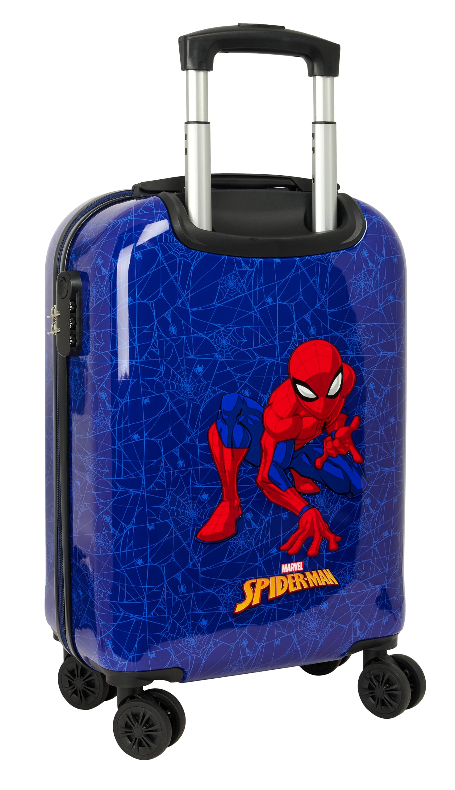 SPIDERMAN - Trolley da cabina 20 pollici, valigia con ruote, lucchetto di sicurezza, valigia leggera, 34,5 x 20 x 55 cm