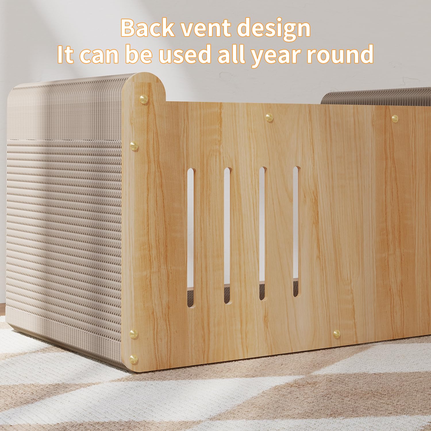 Large Cat House Cat Bed with Cat Scratching Post, Cat Beds for Indoor Cats, Cat House Cave with Cat Scratcher, Cat House & Bed for Small Medium Large Cats