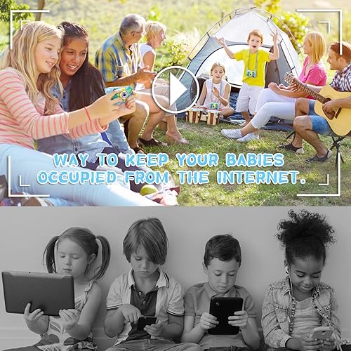 Miniatura 6 de Cámara digital para niños, cámara digital para niños pequeños con lente abatible de 180 y pantalla IPS de 2.4 pulgadas, regalo de festival de