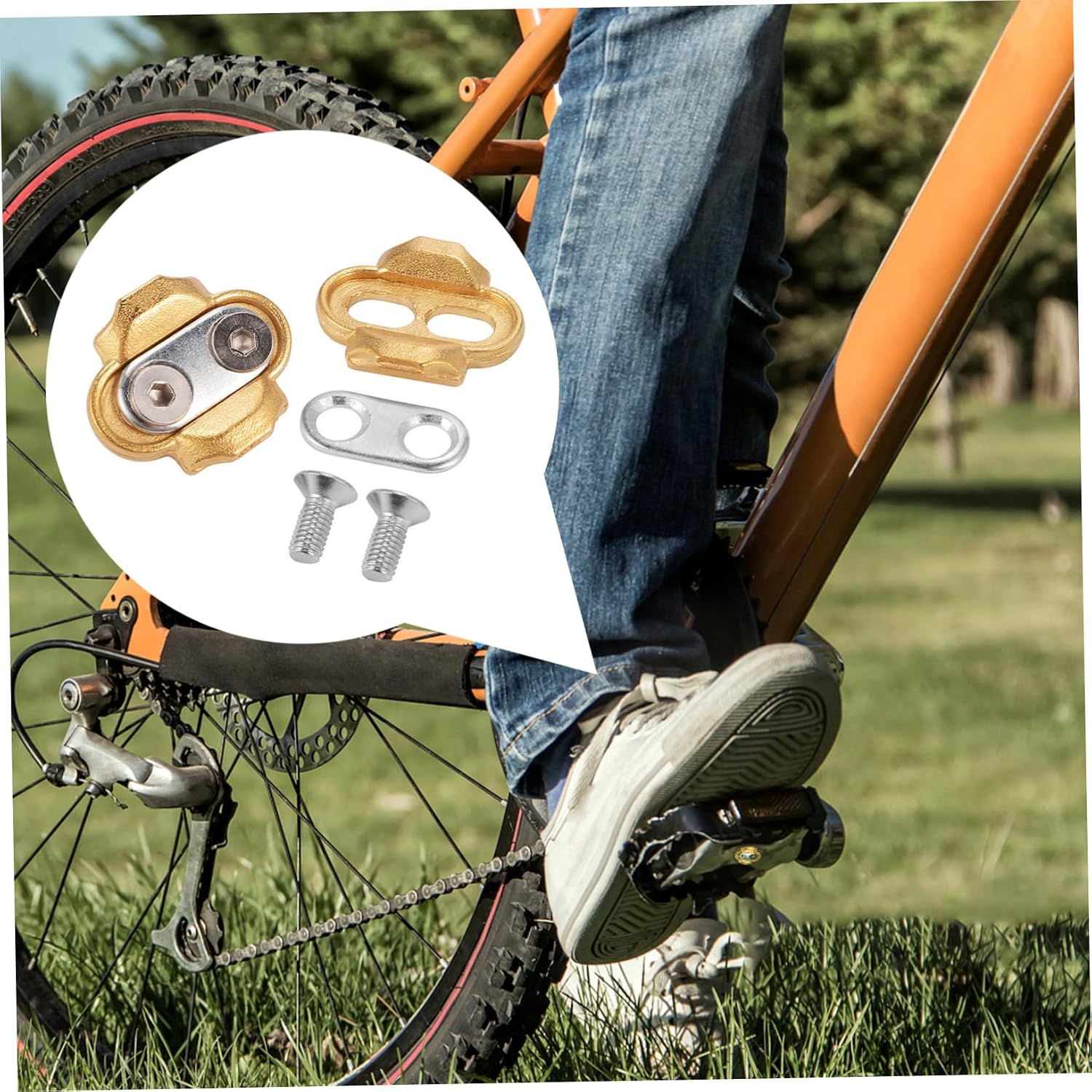 1Set Mountain Bike Cleat for Pedals Spindle Clipless Design for Enhanced Cycling Efficiency and Strong Durable Bike Accessories for Cyclists