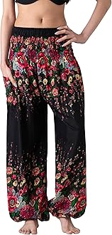Harem Pants Women Yoga Boho Clothes with Pockets