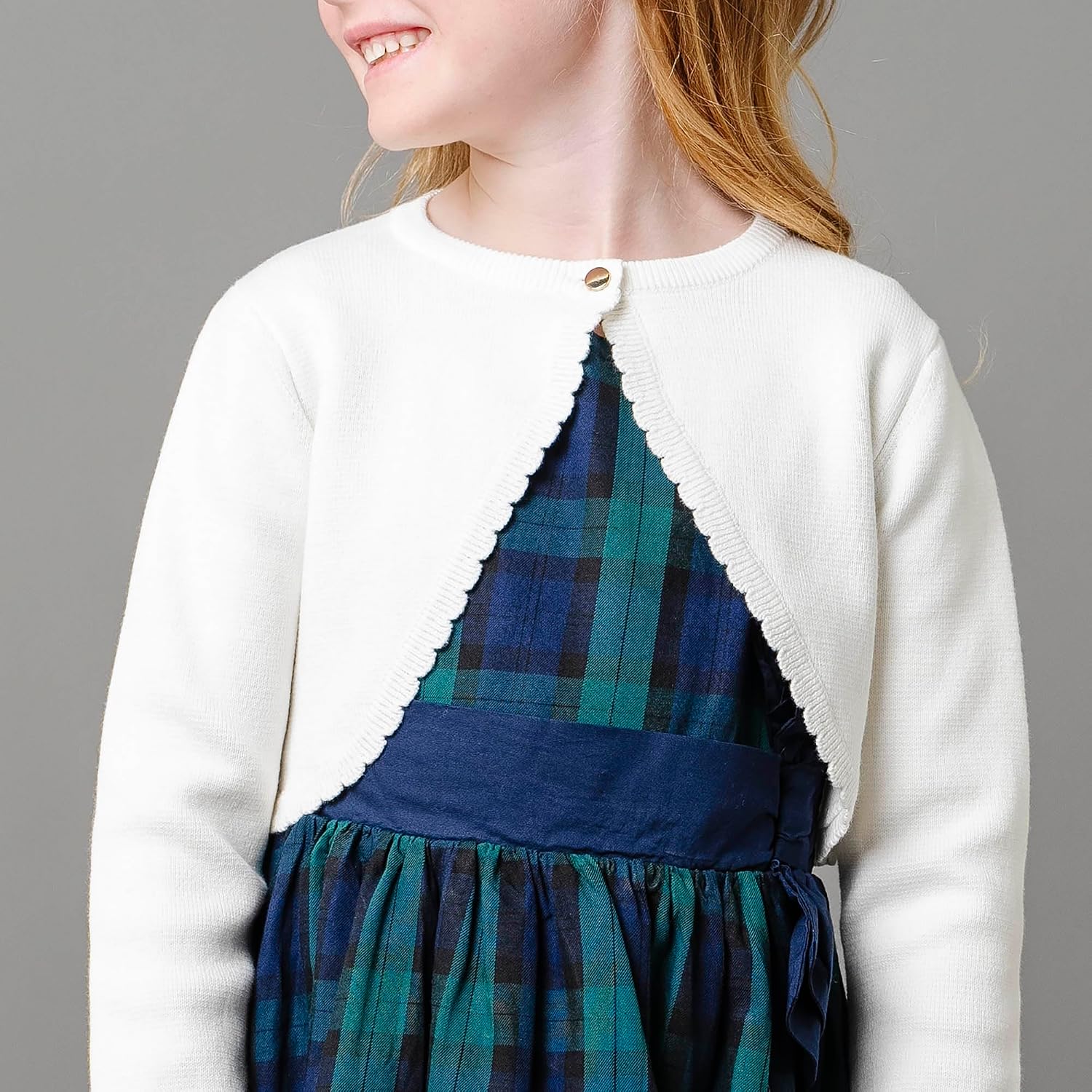 Hope & Henry Girls' Milano Stitch Cardigan Sweater