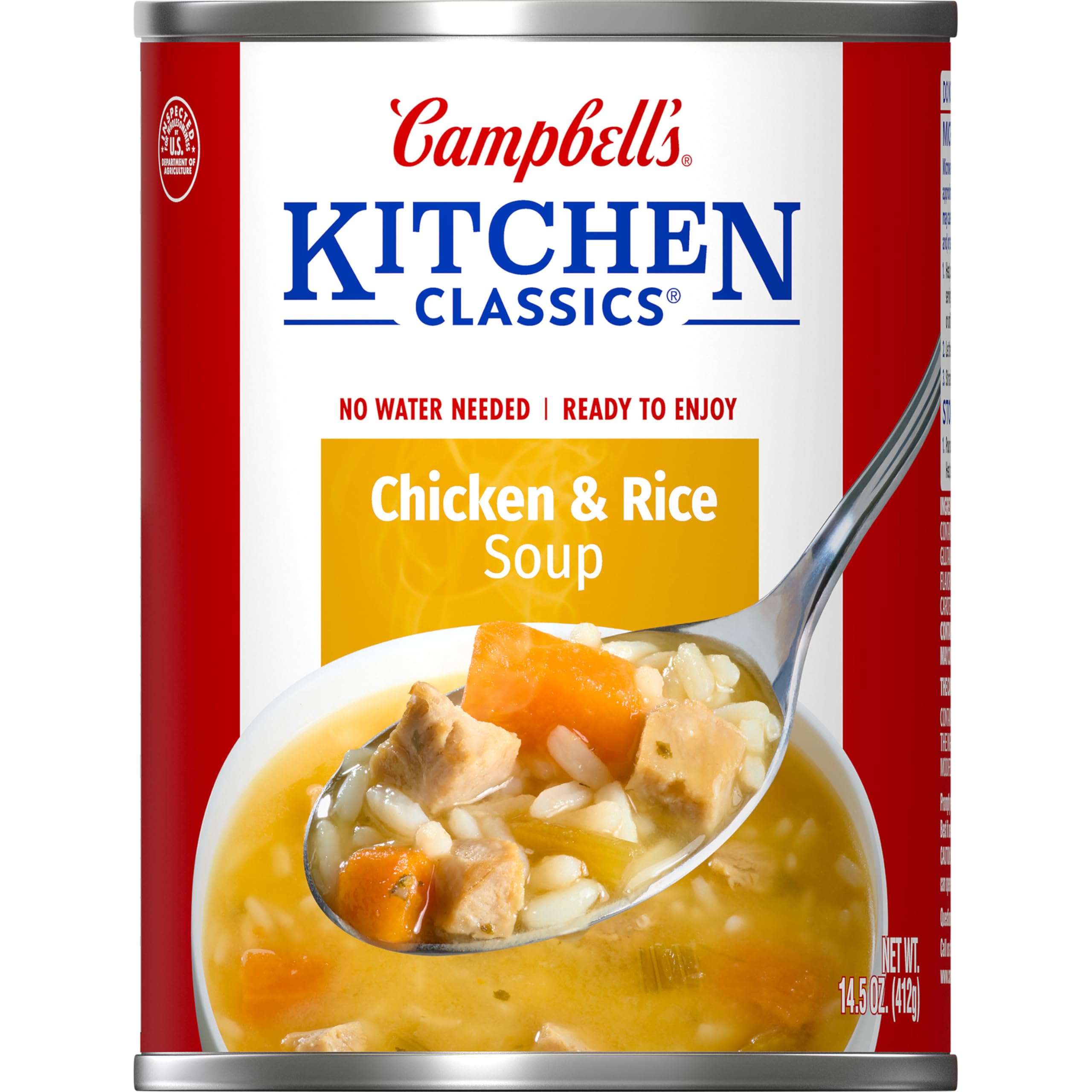 Campbell's Kitchen Classics Chicken and Rice Soup, 14.5 oz. Can