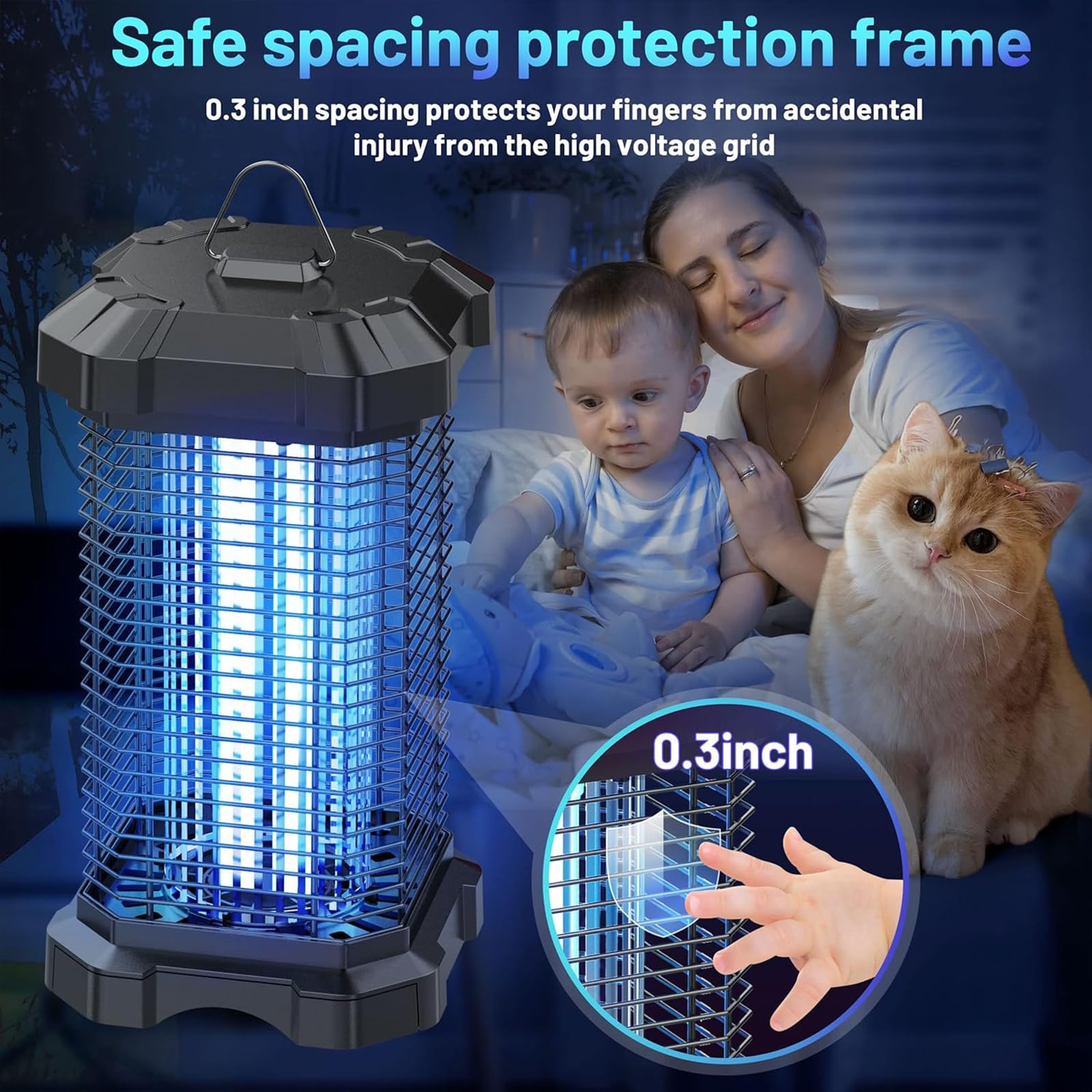 Lampada Antizanzare Elettrica 4200V 18W Interni Esterni Ammazza Zanzare Mosche Insetti