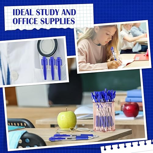 Miniatura 7 de 100 bolígrafos de tinta de gel, bolígrafos retráctiles, punta media de 0.039 pulgadas, bolígrafos de clic de escritura suave para diario, escritura,