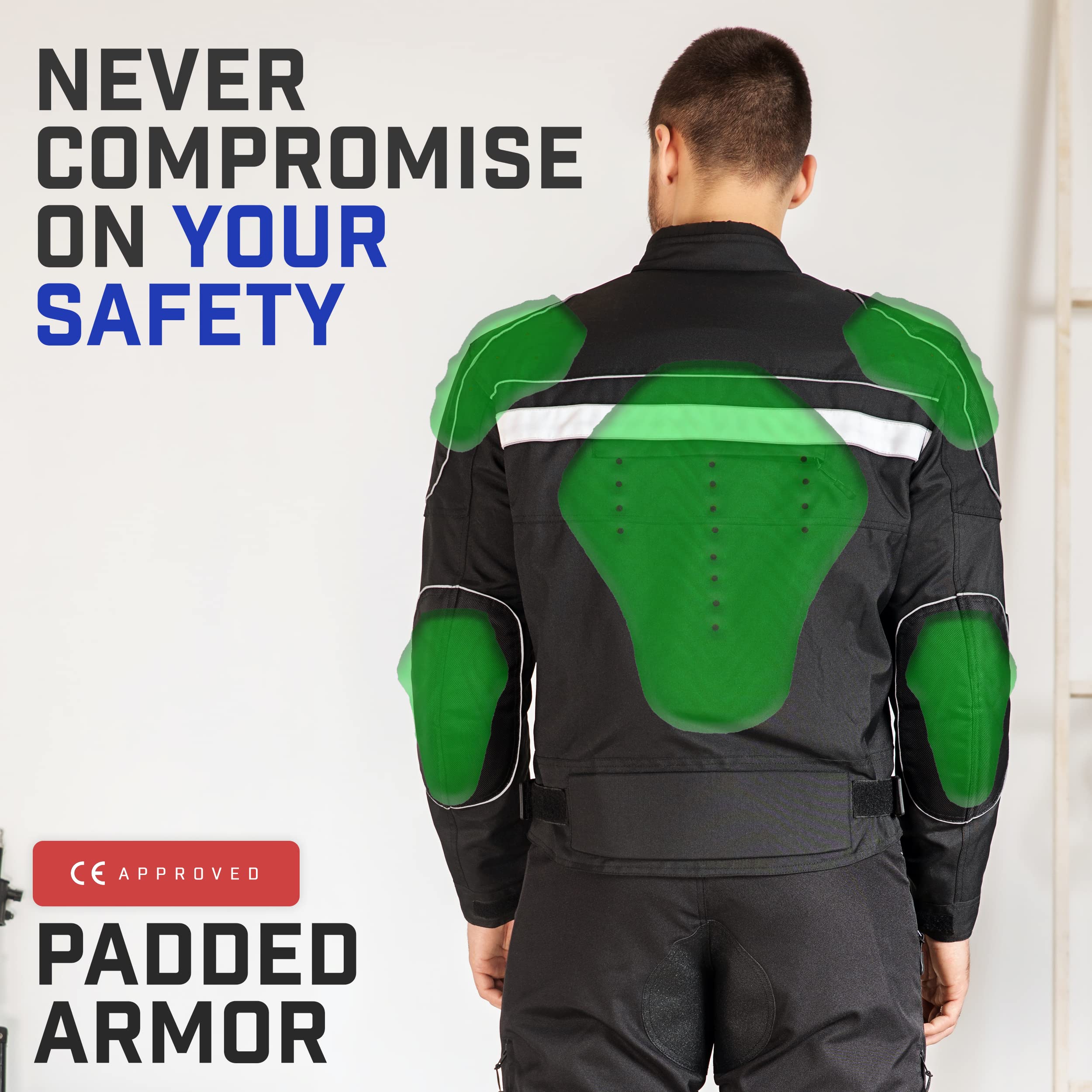 WICKED STOCK-motorcycle jacket-motorcycle jacket with armor CE-powersports protective jackets-biker jacket men-Waterproof — view 7