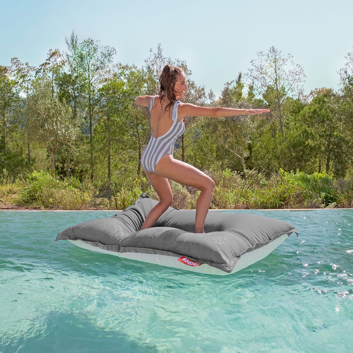 Fatboy® Original Floatzac rock Grigio roccia| Poltrona a sacco per l'uso su terra e in acqua | Poltrona a sacco galleggiante e ad asciugatura rapida