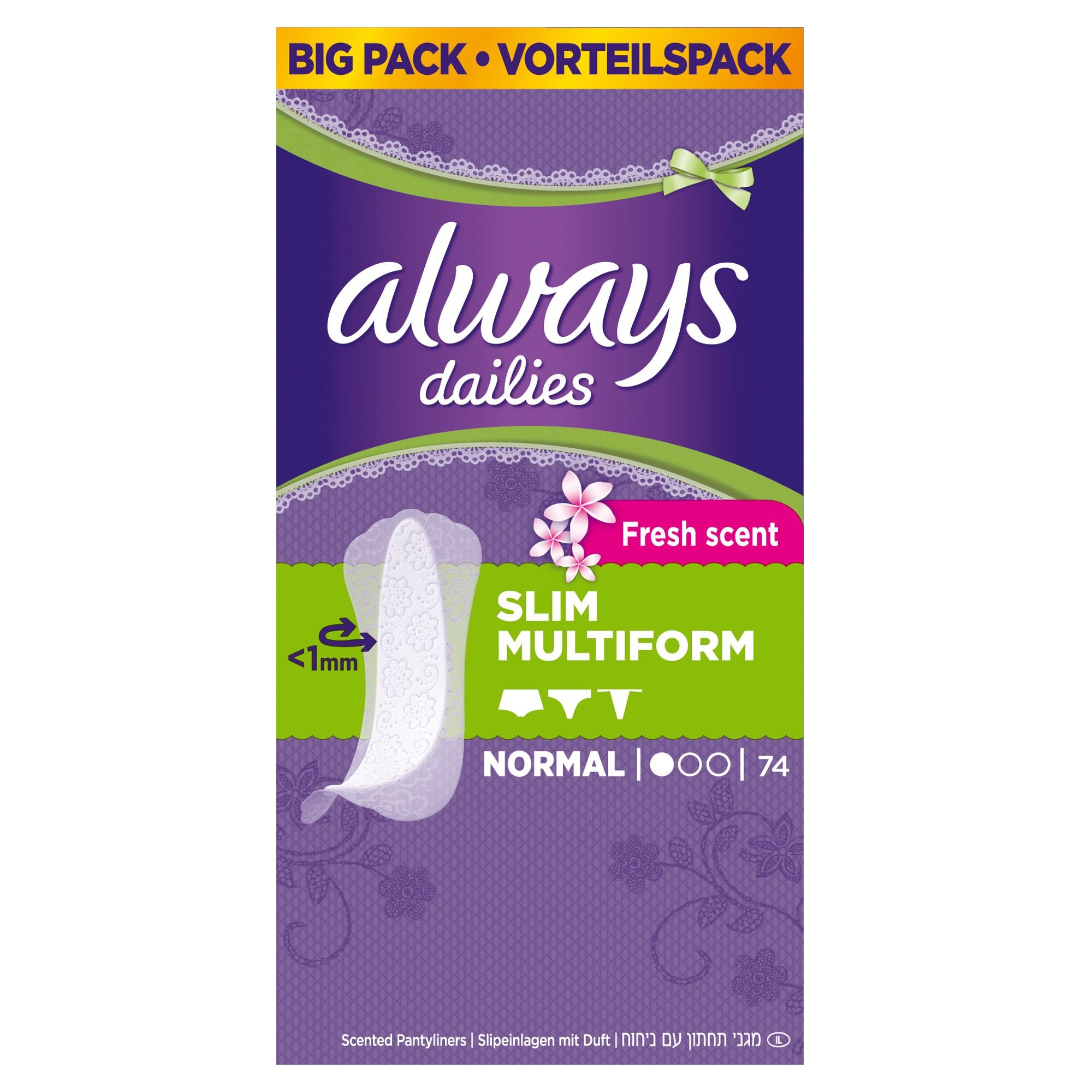 Always Dailies Slim Multiform Fresh Sanitairy Towels