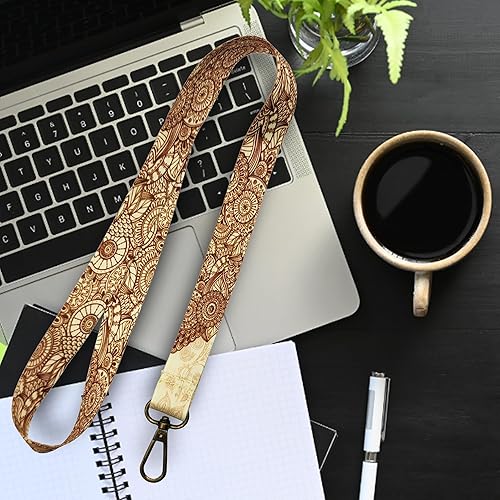 Miniatura 7 de Eastex Llavero con cordón de girasol cordón de identificación con estampado de girasol para llaves