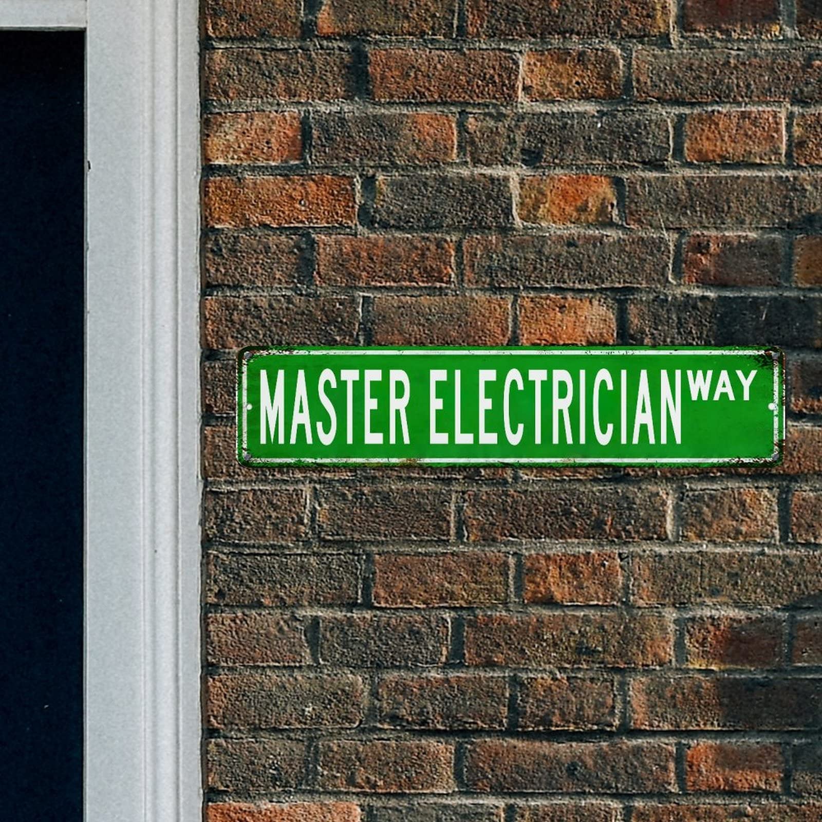 Electrician Vintage Metal Tin Sign - 18x4" Retro Wall Art For Garage, Bar, Man Cave, Workshop Decor