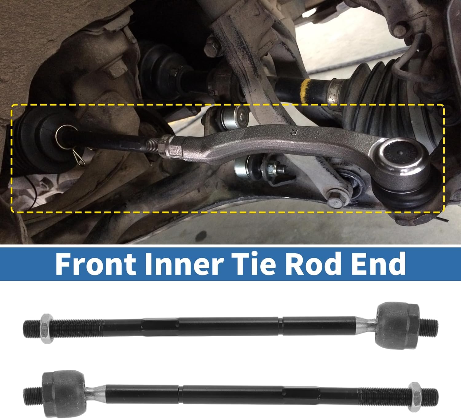 X AUTOHAUX 2 Pcs Front Inner Tie Rod Ends Kit Suspension Steering Tie Rod End for Jeep Cherokee 2014-2018 Drag Link No.EV801068