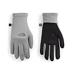 THE NORTH FACE Women's Etip Recycled Glove | Touchscreen Compatible Winter Running Gloves with Silicone Grippers, Four-Way-Stretch Fabric, TNF Medium Grey Heather, Medium