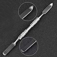 Vista 6 de Paleta de esmalte de uñas de resina, 2 piezas, paleta de arte de uñas con varilla de agitación inoxidable (gris y verde)