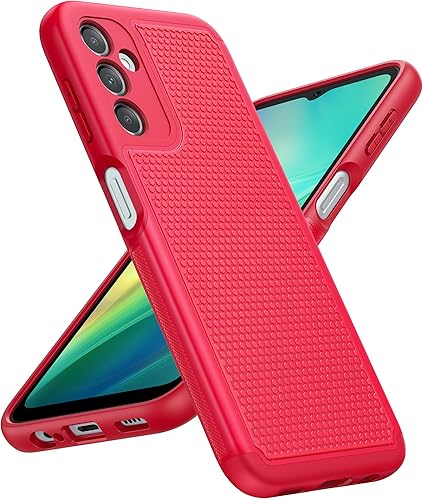 FNTCASE Funda para Samsung Galaxy A14 5G funda protectora de doble capa resistente para teléfono celular, a prueba de golpes, resistente con parte