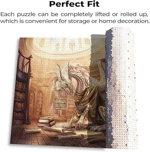Miniatura 5 de Rompecabezas de 1000 piezas para adultos, rompecabezas de dragón, para adultos y adolescentes, juguetes educativos, regalos (29.5 x 19.7 pulgadas)