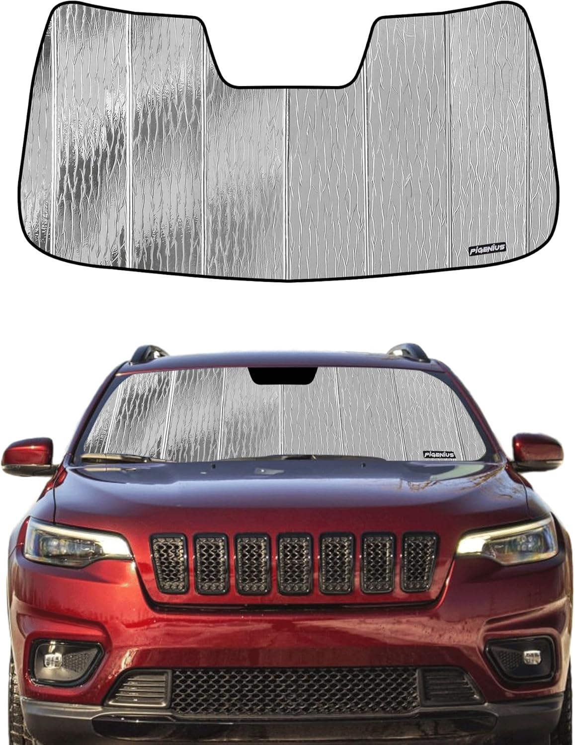 Windshield Sunshade for Jeep Cherokee 2014-2023 Custom Front Window Shade - AstraGuard