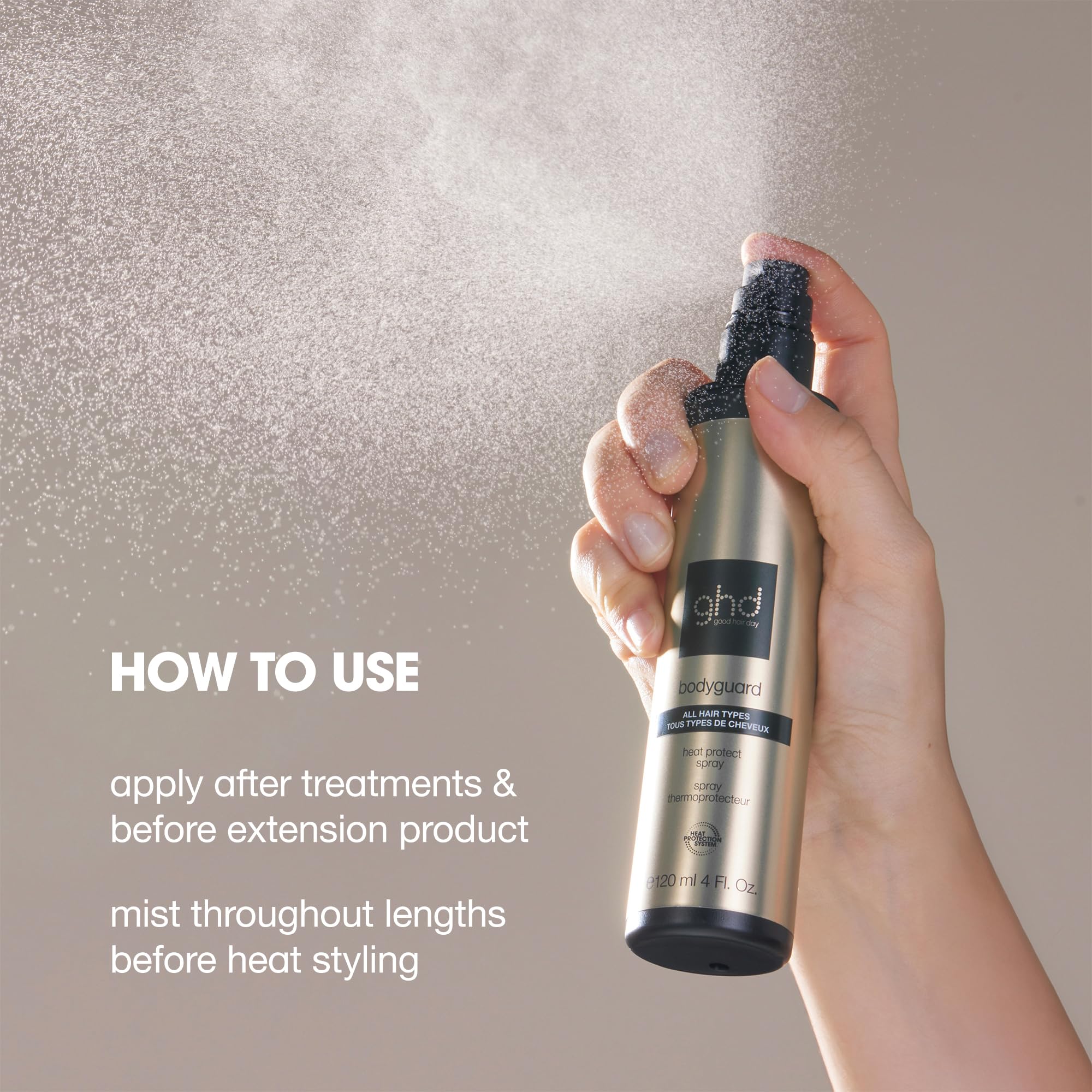 GHD Style Heat Protection Spray 120 ml pour adultes, usage quotidien, format pratique