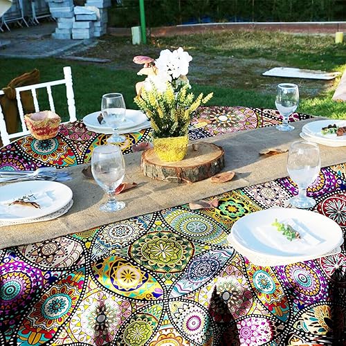 Miniatura 6 de Mantel rectangular de Acción de Gracias, hojas de otoño y calabazas, impermeable y lavable, para cosecha, vacaciones, cena, fiesta, decoración en