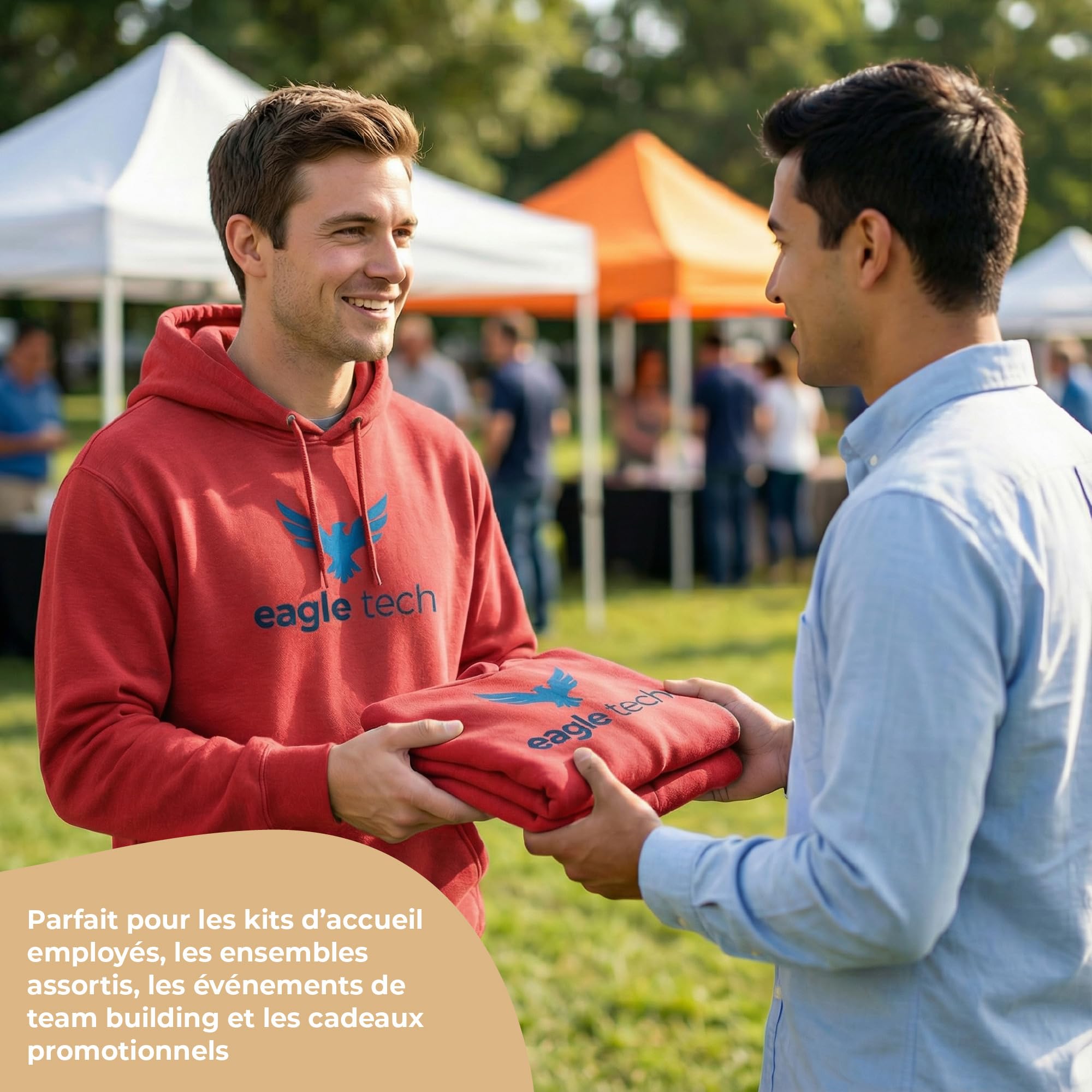 Cimpress Sweat à Capuche Homme Personnalisé, S à 2XL, Ajoutez Logo/Texte/Image, Frontale Uniquement, Idéal pour événements