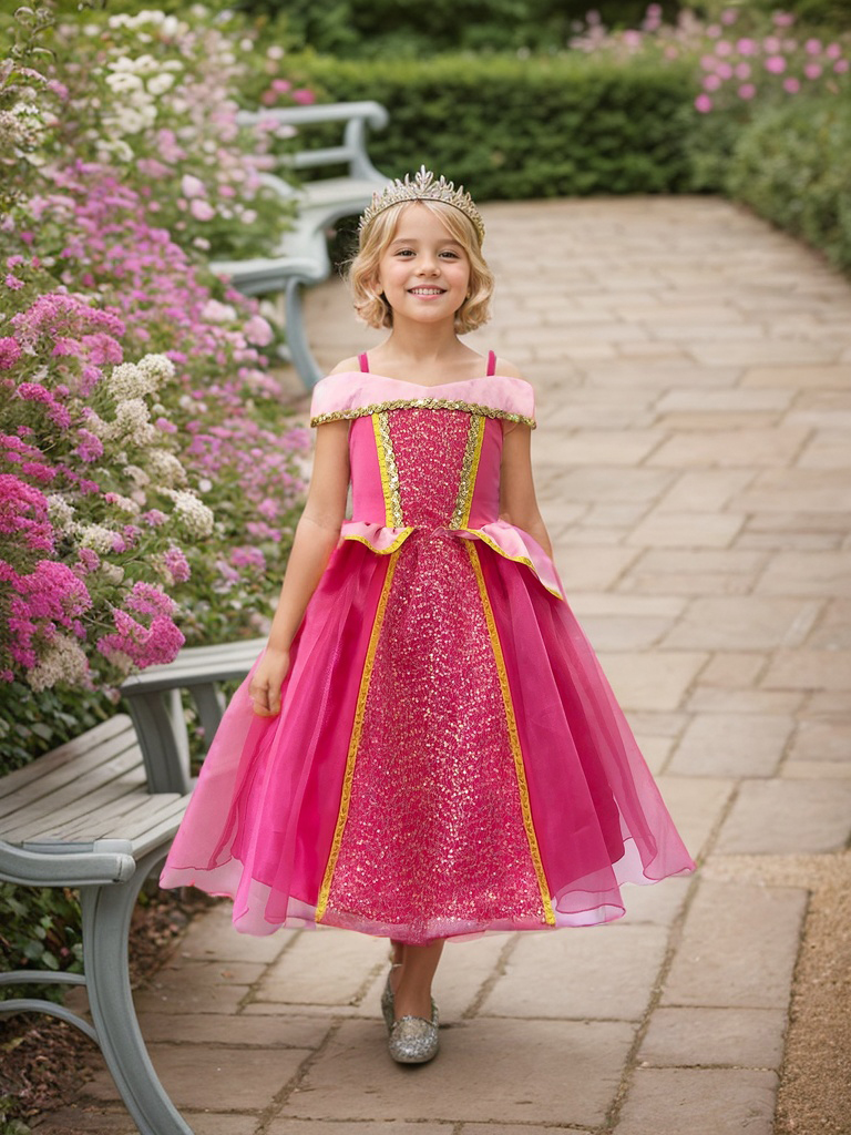 Disfraz princesa para niñas con accesorios 4T miniatura 7