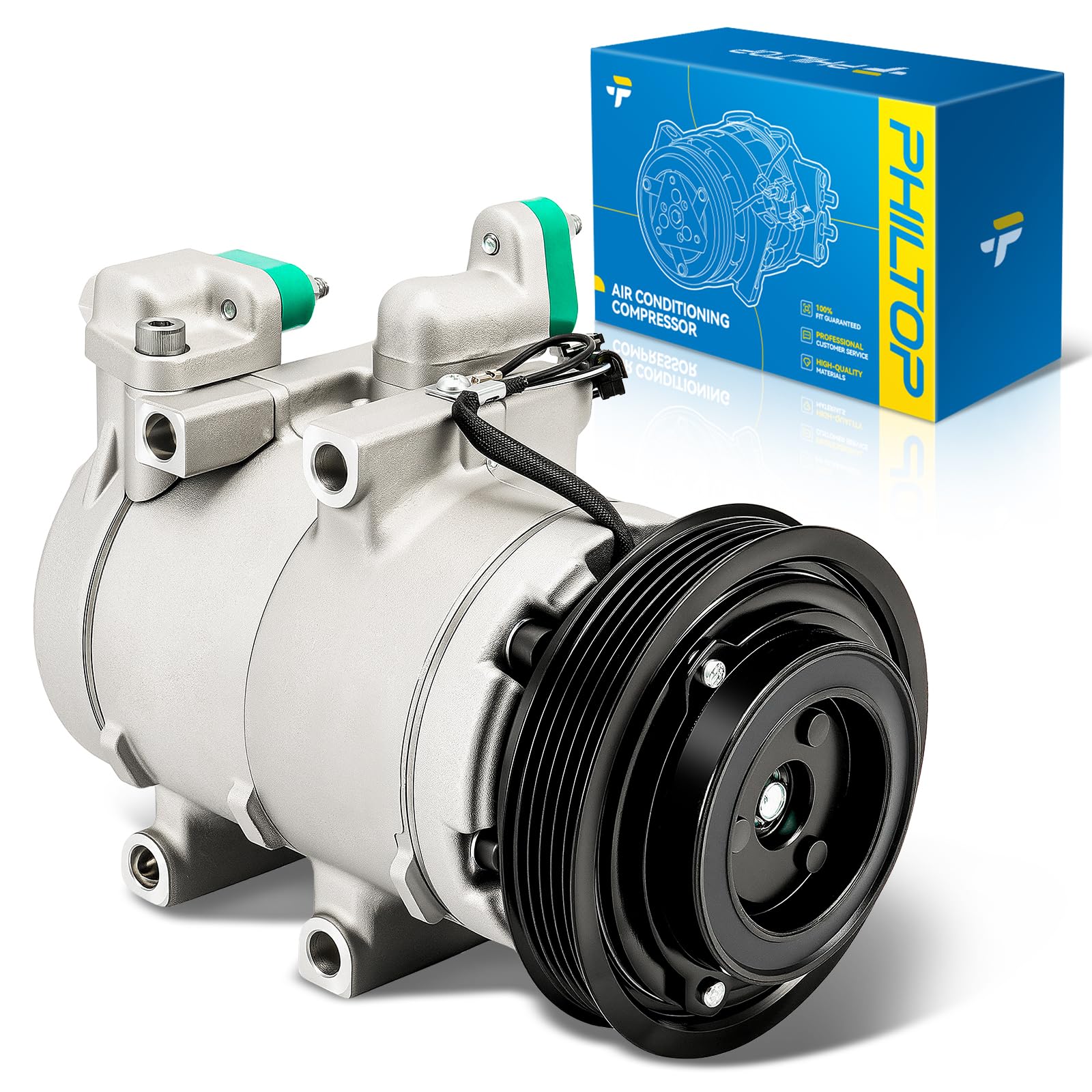 PHILTOP NEW AC Compressor w/Clutch for Hyundai Sonata 1999-2005 2.4L