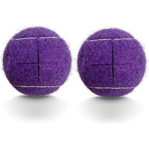 2PCS Precut Tennis Balls for Walkers, Heavy Duty Long Lasting Glide Balls - Precut for Easy Installation, Universal Felt Pads for Walker Legs & Furniture, Floor Protectors
