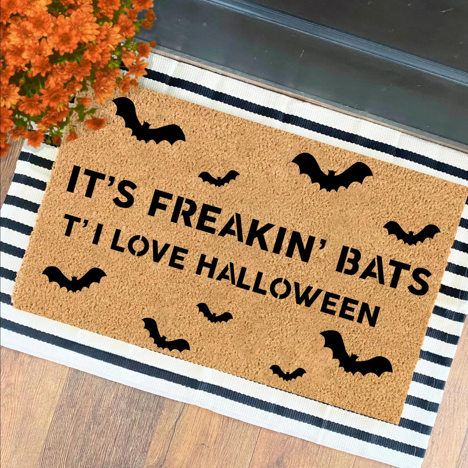 Plantillas de Halloween para felpudo de 17 x 26 pulgadas, plantilla grande de Halloween, plantillas reutilizables para dibujar en telas de madera, tapete de puerta de porche, manualidades, decoración