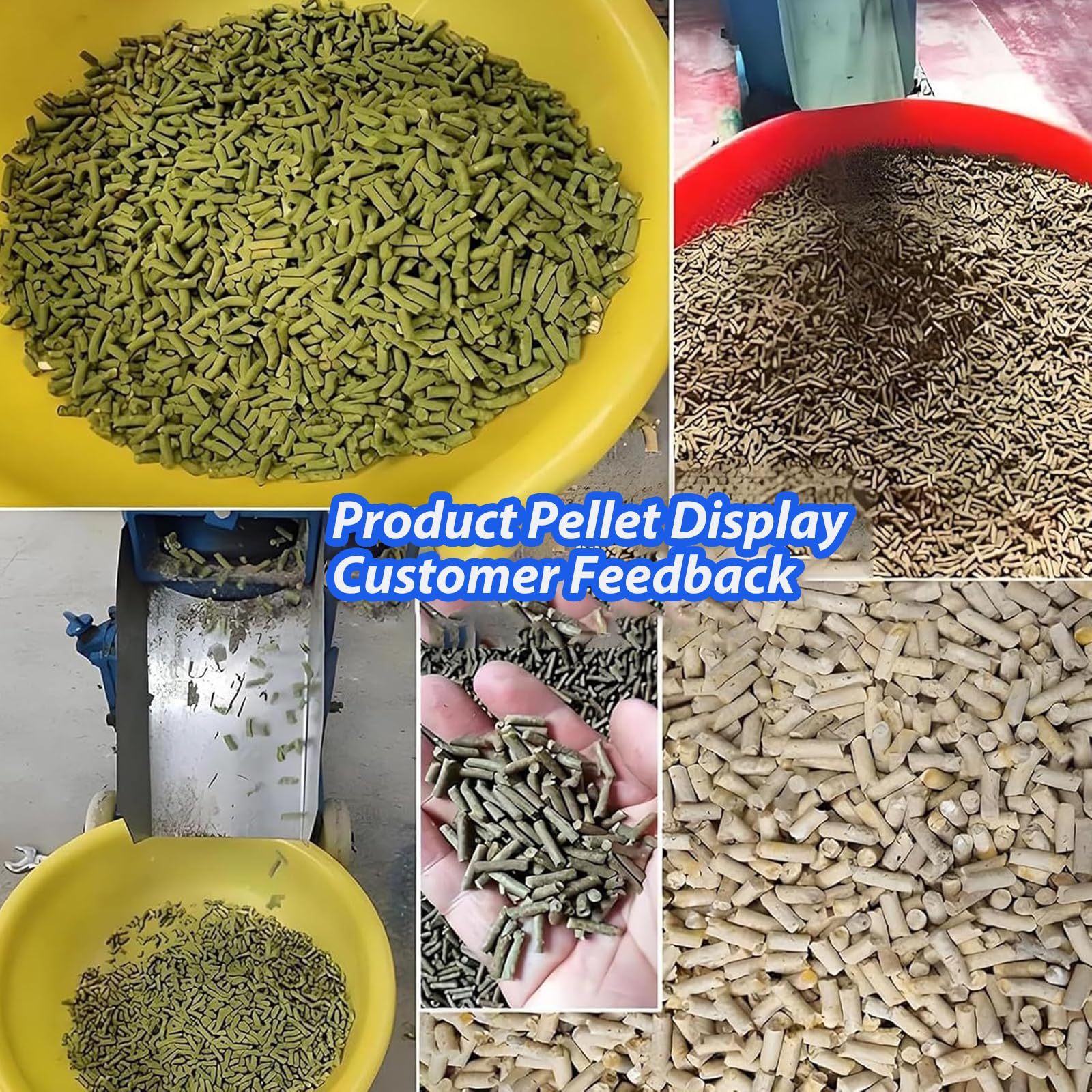 Máquina eléctrica de pellets de alimentación animal, granulador de alimentación de pollo de 70-120 kg/h con moldes de 4 mm, motor de cobre puro, puerto de descarga ampliado, para cerdos, vacas, ovejas