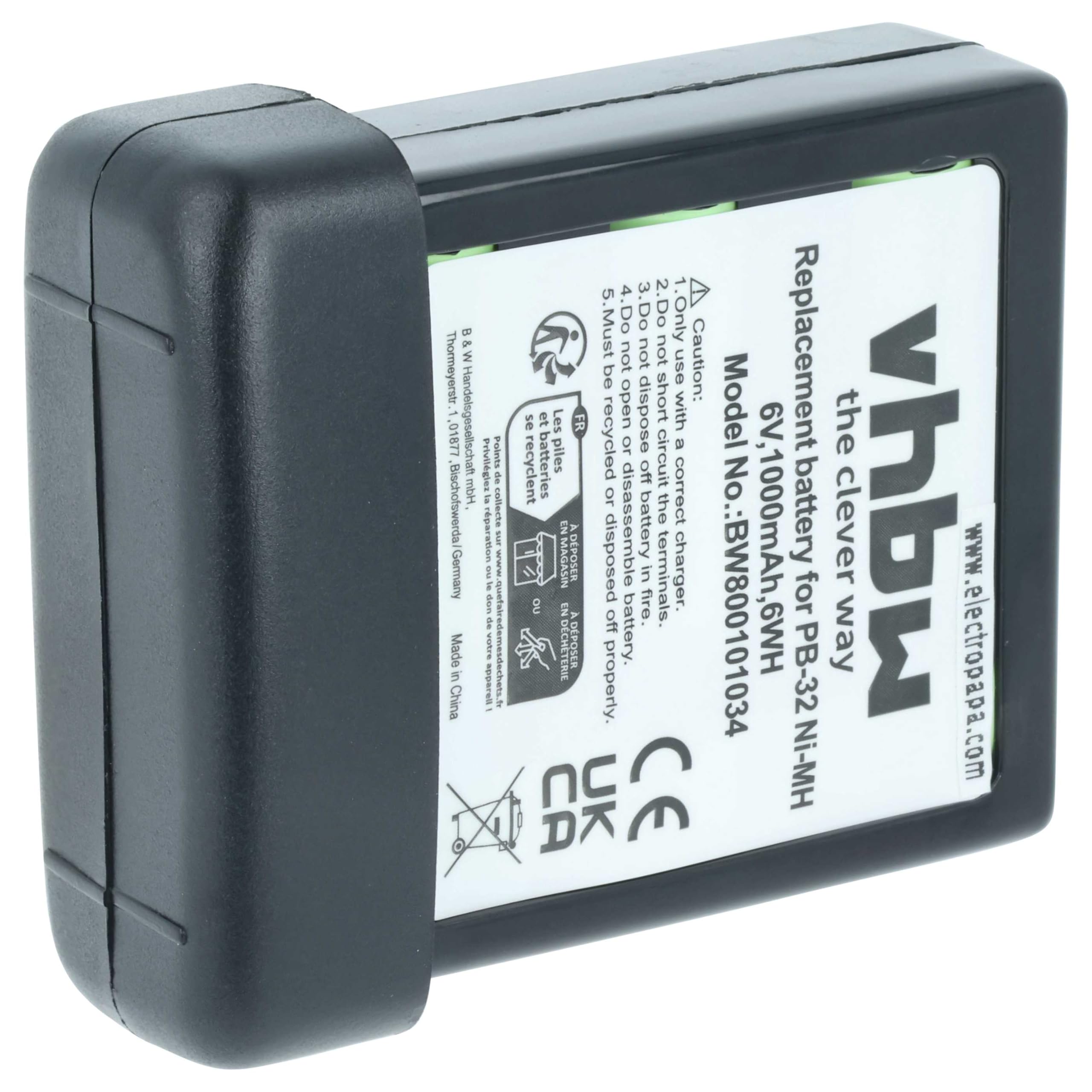 Bateria (1000 mAh 9,6 V) nadaje się do wymiany KENWOOD PB-34