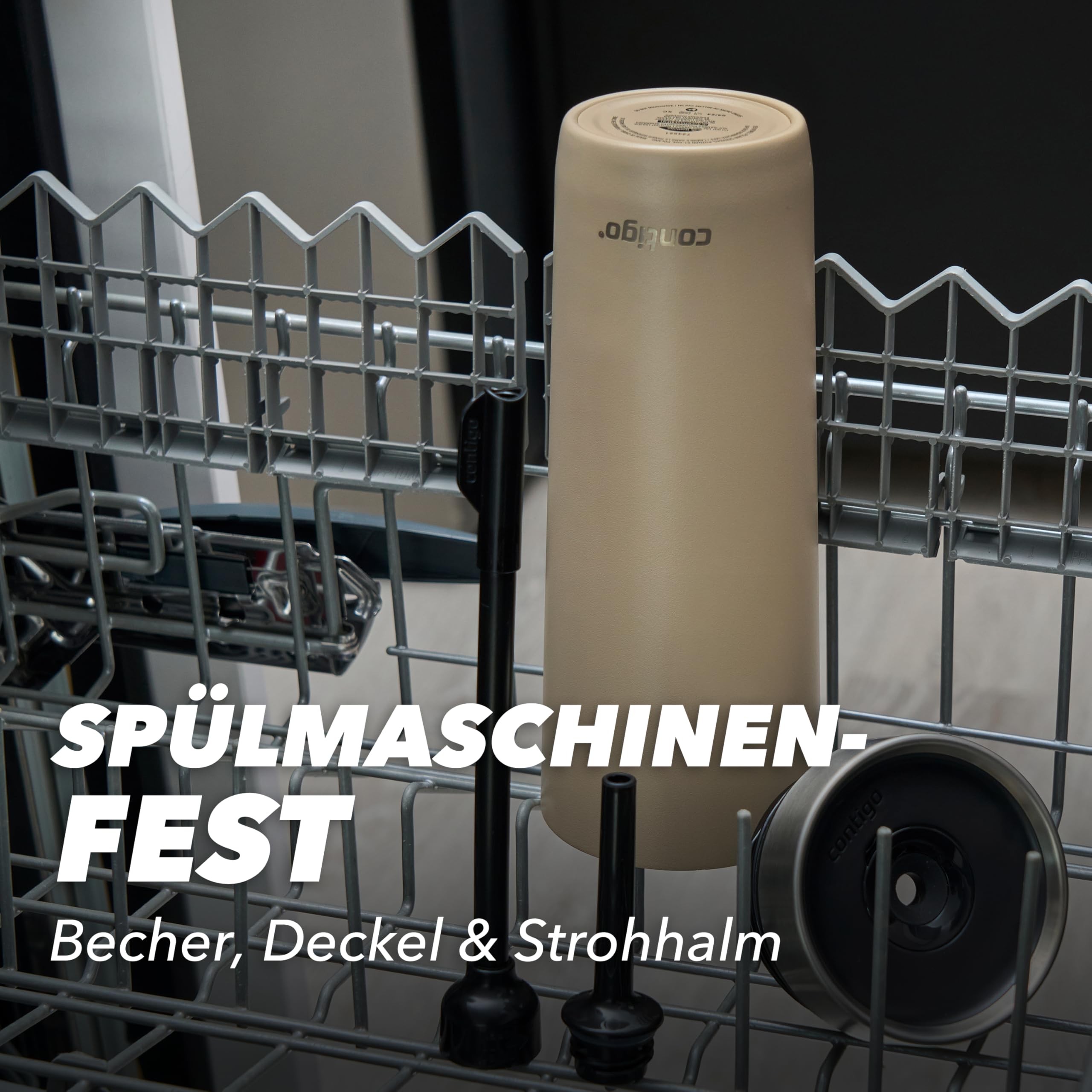 Contigo No-Spill Tumbler | Thermosflasche mit Strohhalm | 720 ml